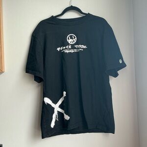 The Boys Black Graphic Tee Paint Drip Streetwear T-Shirt Size Large